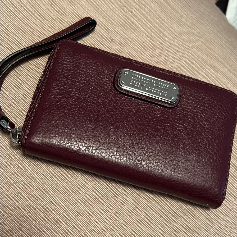 Marc by Marc Jacobs Deep Red Leather Wristlet